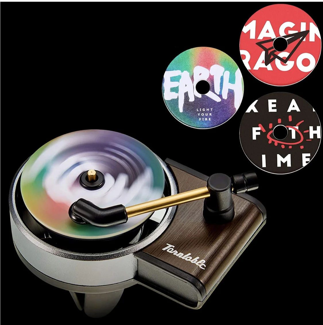 Car Air Freshener Perfume Vintage Rotary Phonograph Auto Vent Decoration Automobile Outlet Record Player Clip Smell Diffuser