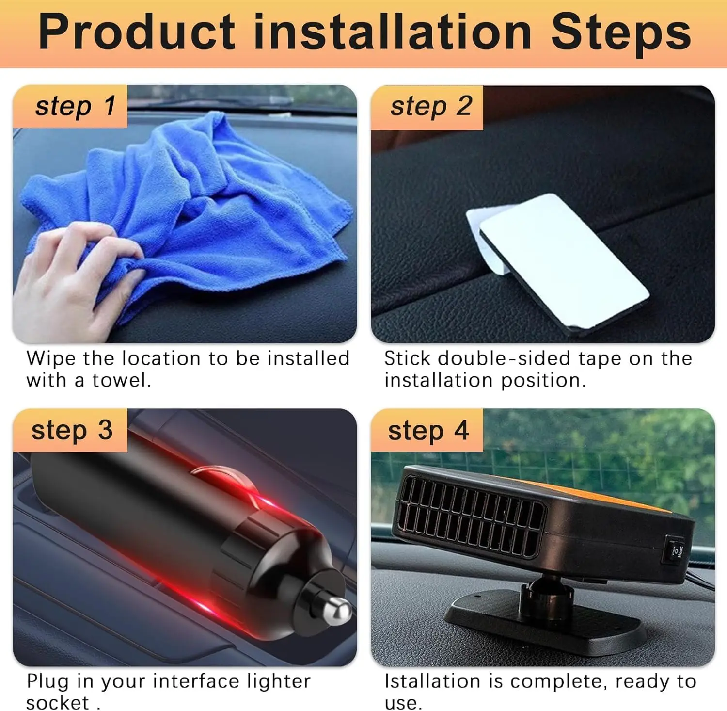 Автомобильный обогреватель 2 в 1 12 В Электрический обогревающий вентилятор