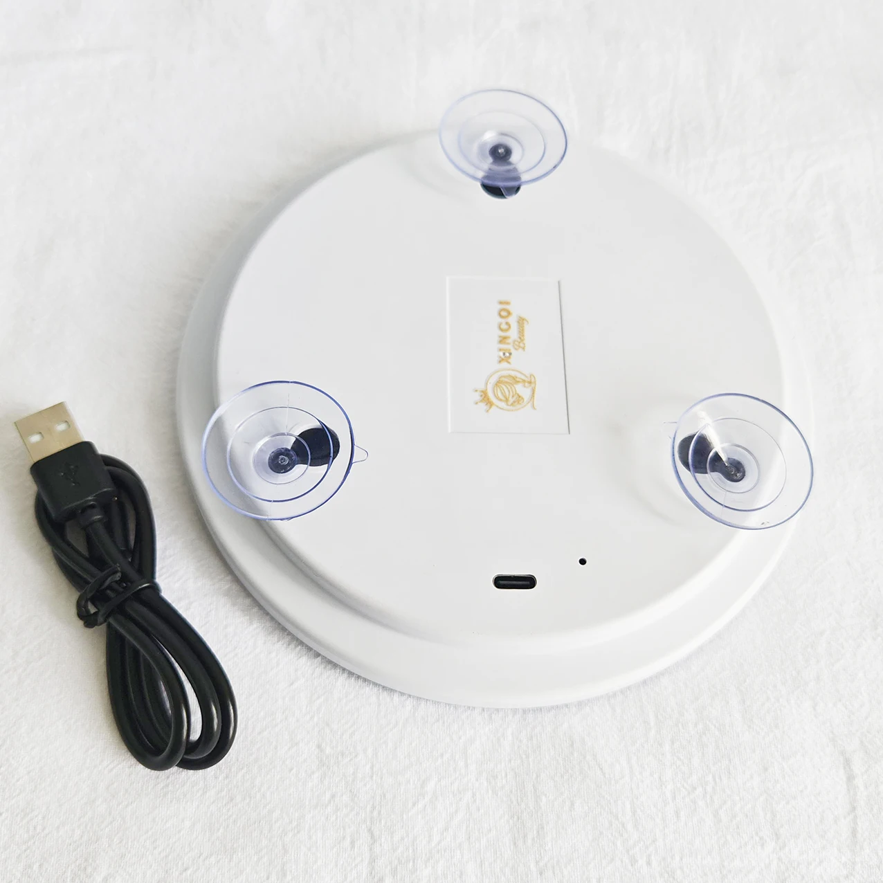 Дорожное зеркало для макияжа со светодиодной лампой маленькое косметическое с