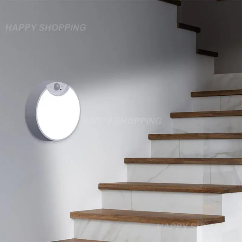 

Human Body Induction Bulb Creative Pir Battery Powered Corridor Stairs Garage Bathroom Motion Sensor Home Decoration Portable