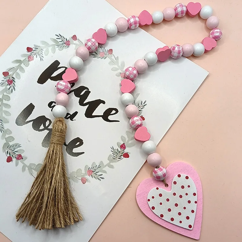 Бусины с кисточками в форме красного сердца для самостоятельного изготовления