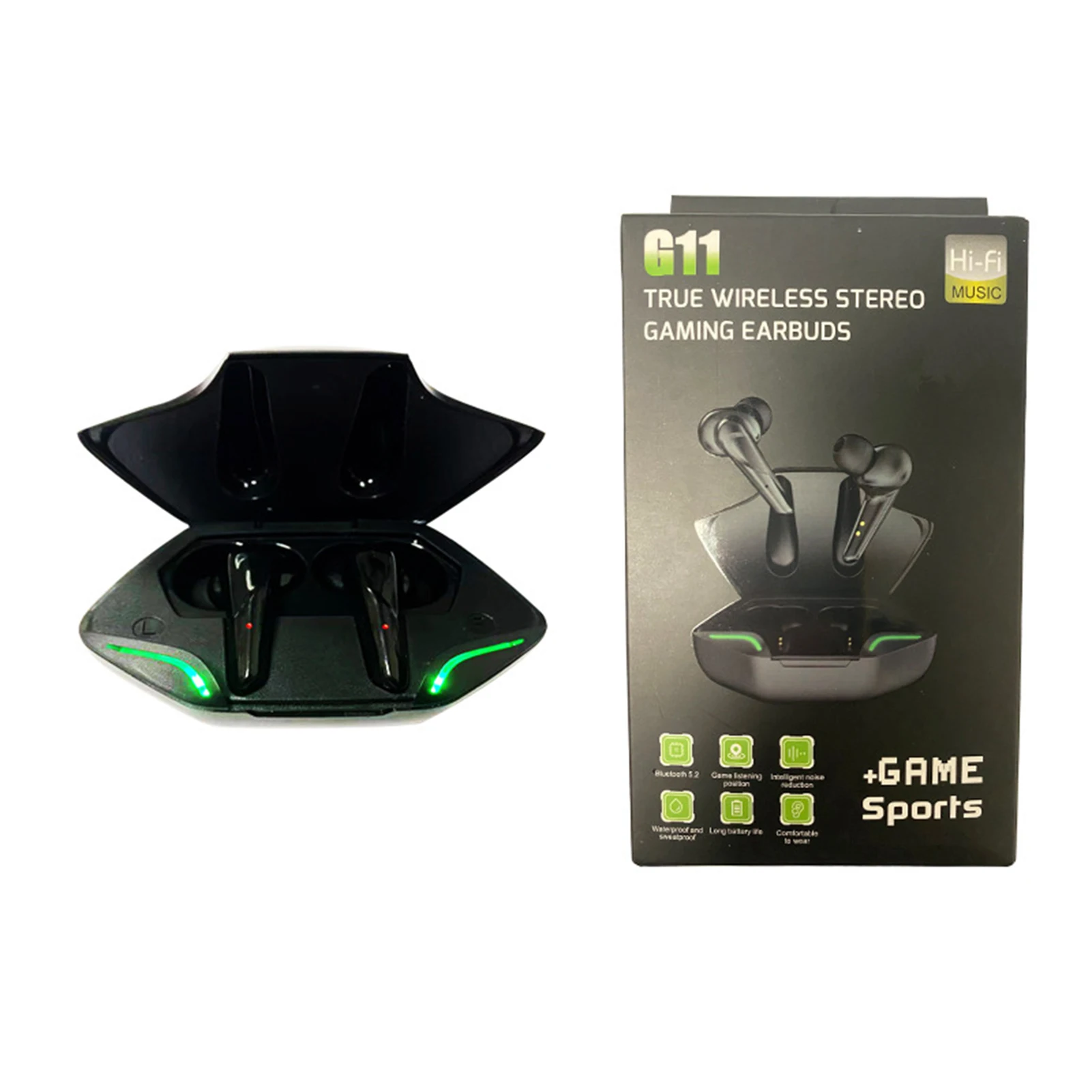 

Wireless Gaming Earbuds Wireless Stereo Earbuds Bt5.0 Wireless Earbuds With Microphone Touch Control Ultra-Low Latency Built-In