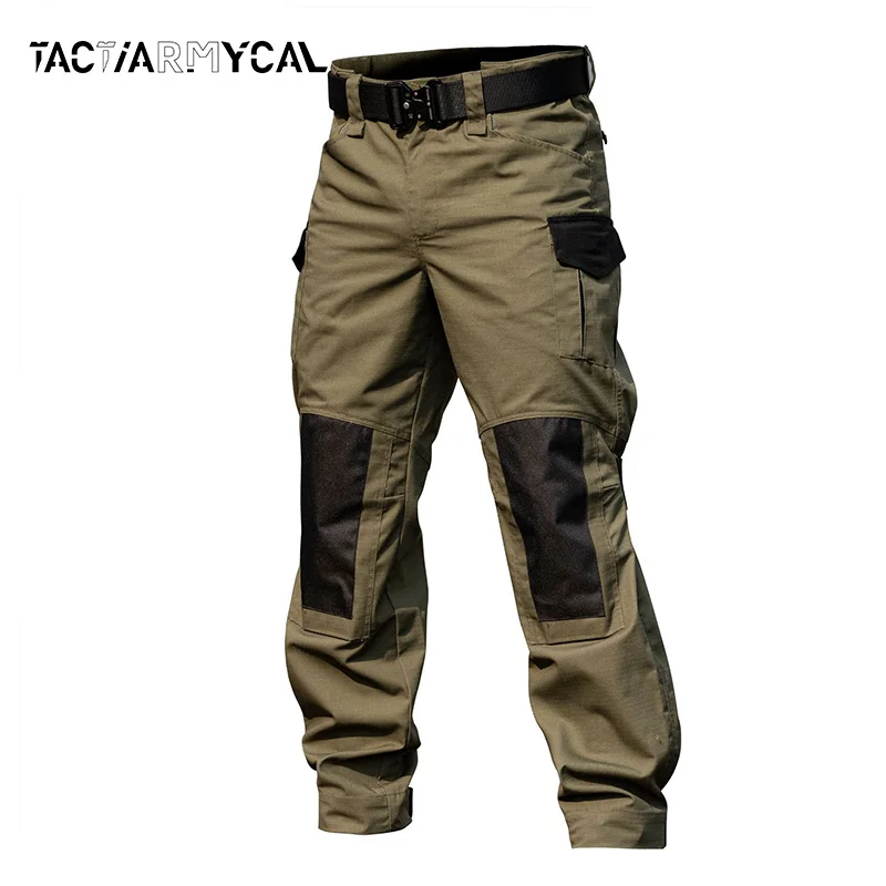 

2023 military tactical post pants. But Army Training Trousers Multiple pockets Wear resistant Waterproof pant male go Random pan