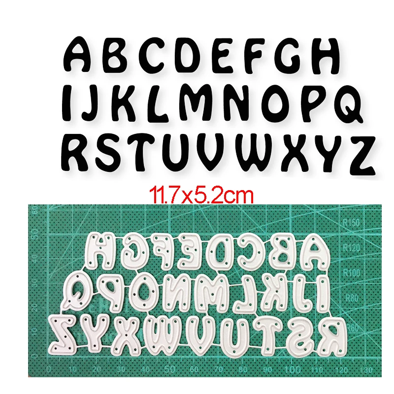

Craft Metal Cutting Dies Cut Die Mold Alphabets Letter Number Decoration Scrapbooking Dies Knife Mould Blade Punch Stencils Dies