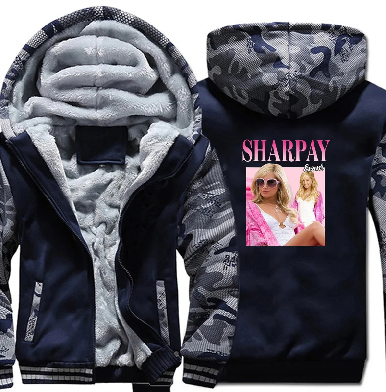 

Мужская зимняя толстовка на молнии, в стиле ретро