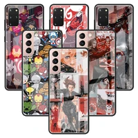 glass case for samsung galaxy s21 ultra s20 fe s22 s10 s9 plus cell phone funda cases note 20 cover marvel avengers age ultron