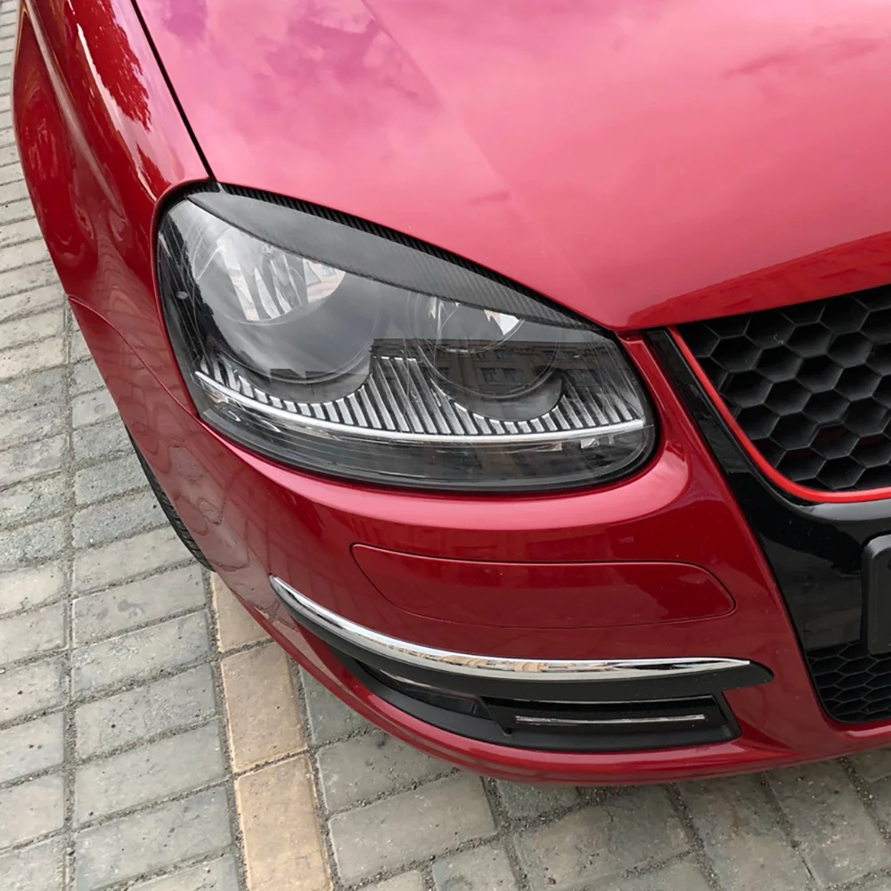 Углеродное волокно фары брови веки покрытие ресницы головка лампа наклейки для