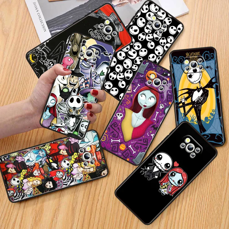 

The Nightmare Before Christma Phone Case For Xiaomi POCO C50 C40 C31 C3 M5S X4 M4 M3 F4 F3 GT F2 F1 X3 NFC X2 Pro Black Cover