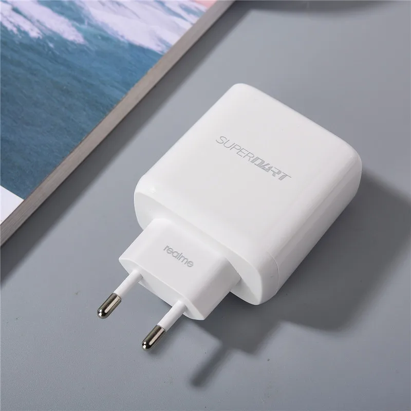Оригинальное зарядное устройство Realme 65 Вт адаптер питания для быстрой зарядки EU