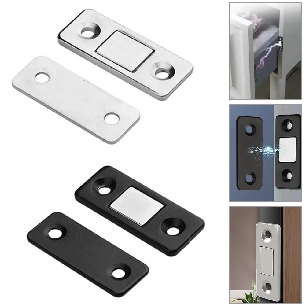 

Strong Magnetic Steel Catch Latch Ultra Thin For Door Cabinet Sliding Door Drawer Closet Wardrobe Cupboard Closer With Screw