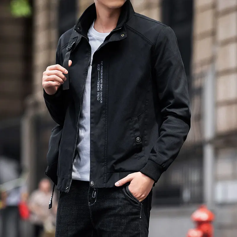 

Куртка мужская Осенняя Повседневная, Бомбер на молнии, уличная одежда в стиле Харадзюку, хип-хоп, ветровка