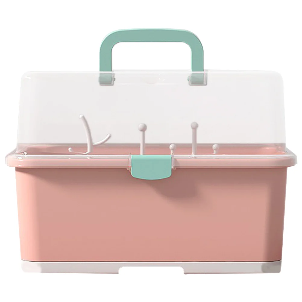 

Baby Bottle Drying Rack Drainer Feeding Dinnerware Container Pacifier Storage Case Organizer Plastic Holder Nursery