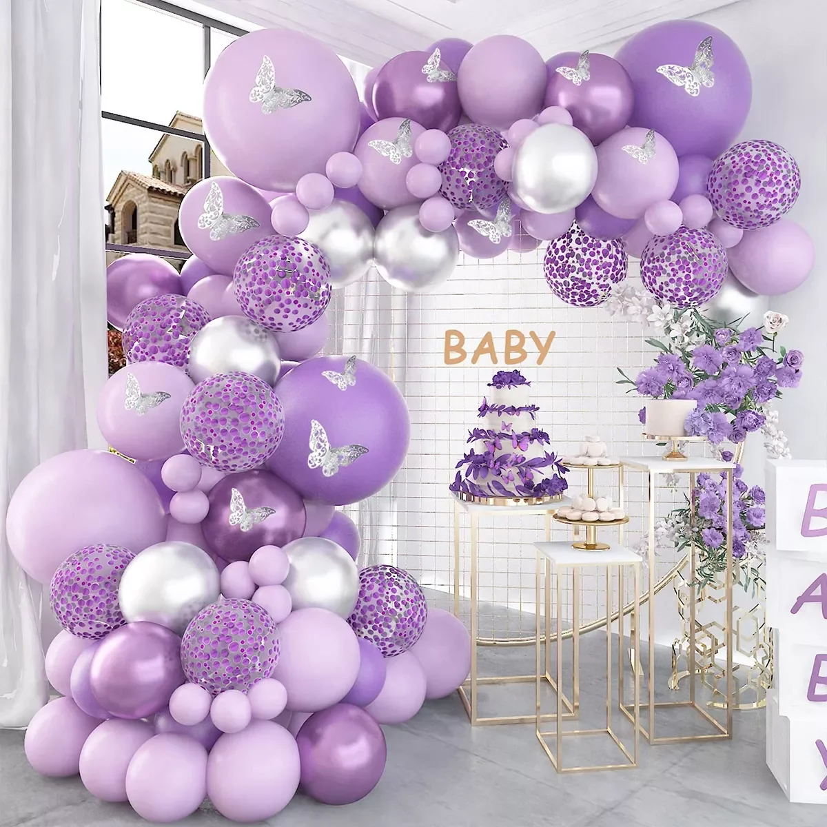 

Pink Balloon Garland Arch Kit Happy Birthday Party Decor Kids Baby Shower Latex Balloon Chain Wedding Party Supplies