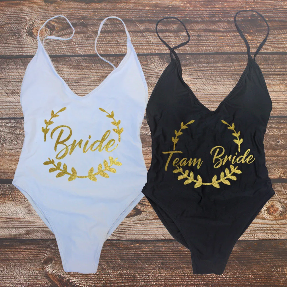Купальный костюм с подкладкой сексуальный цельный купальник для команды невесты