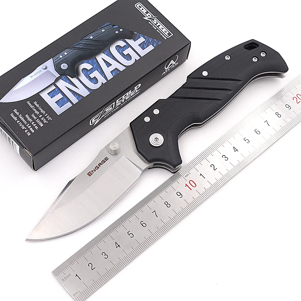 

Cold Steel ATLAS Engage Mark S35VN Blade G10 Handle Camping Hunt Fishing Survival Outdoor EDC Pocket Tool Folding Utility Knife
