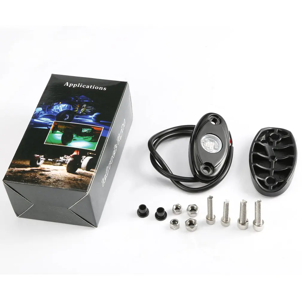 

2 pcs 2 inch Screen Waterproof IP67 9W 10-36V 3 LEDs Auto Car Decoration Rock Light Multi Function Indicator