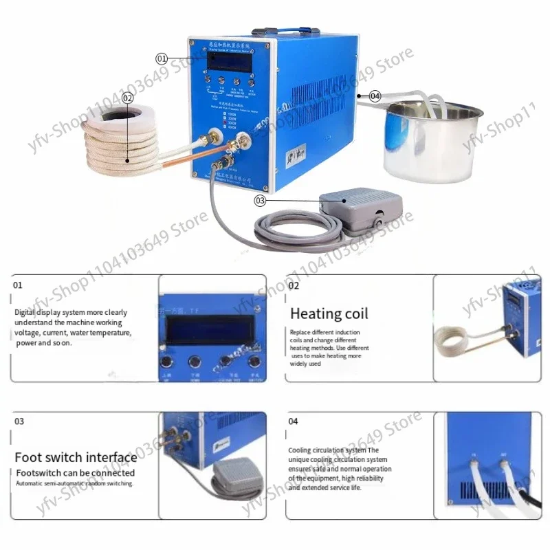 Индукционный нагреватель 2 кВт/3 кВт индукционная нагревательная машина печь для