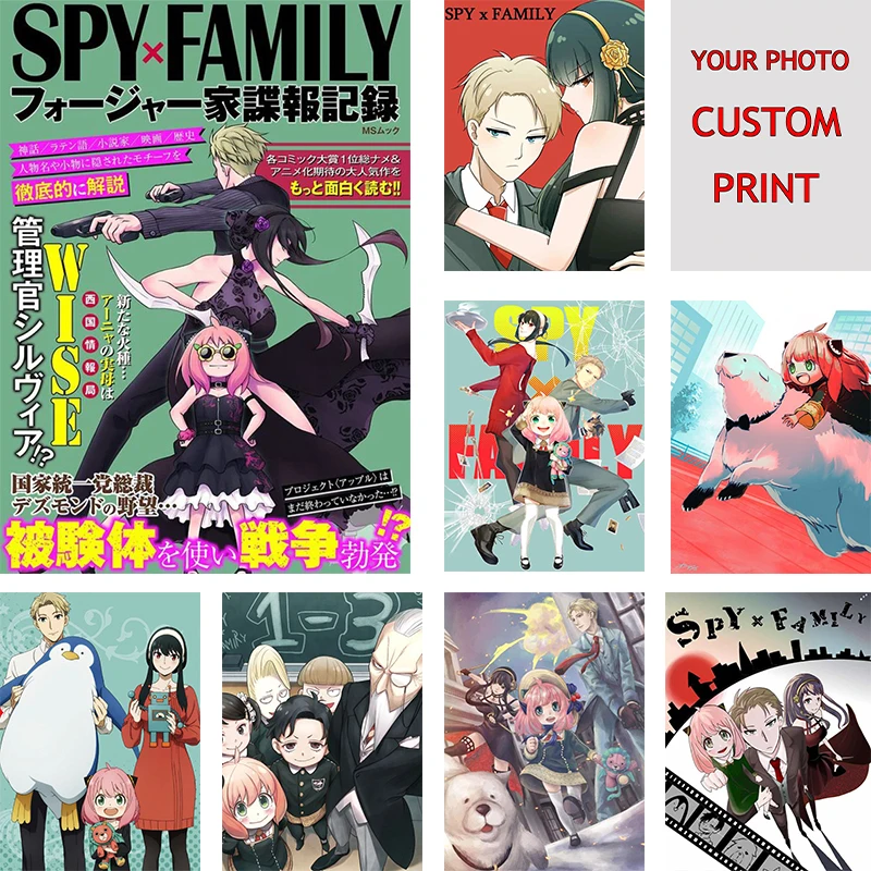 

Anime Spy X Family Art Silk Poster Painting Room Bar Coffee Wall Decoration Vintage Stickers Custom Pictorial