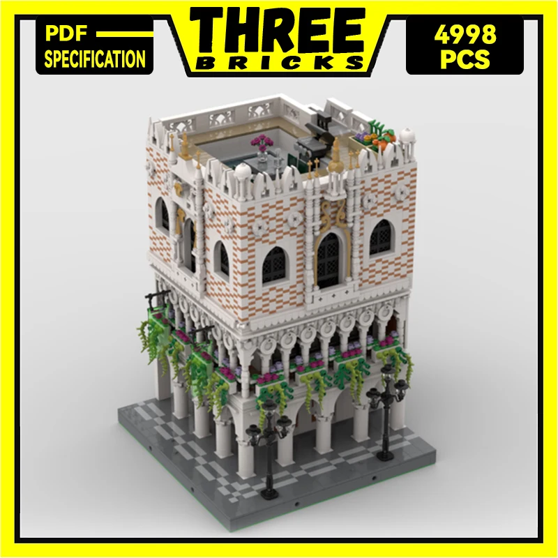 

Конструктор Moc, модель Street View, Венецианский дворец регулятора, технические кирпичи, сборка своими руками, детский праздничный подарок