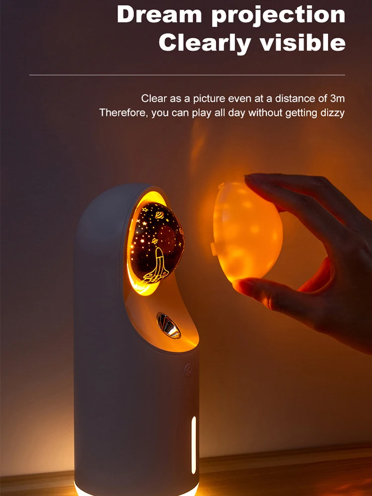 Беспроводной увлажнитель воздуха с проектором 300 мл |