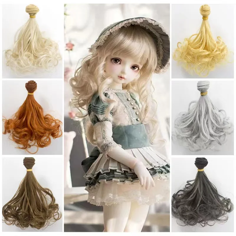 

1Piece 20*100cm Doll Hair BJD Wig Accessories for Dolls High-Temperature Wigs Wire for 1/3 1/4 1/6 Curly BJD Wigs Kid's Gift Toy