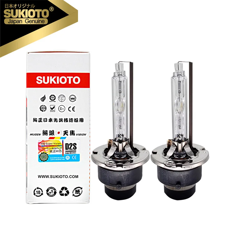 

2PCS SUKIOTO CLASSIC XENSUKIT XENON D1S D2S D3S D4S 55W Car Headlight Bulbs 4300K 6000K 8000K HID Headlamp Light For BMW Benz VW