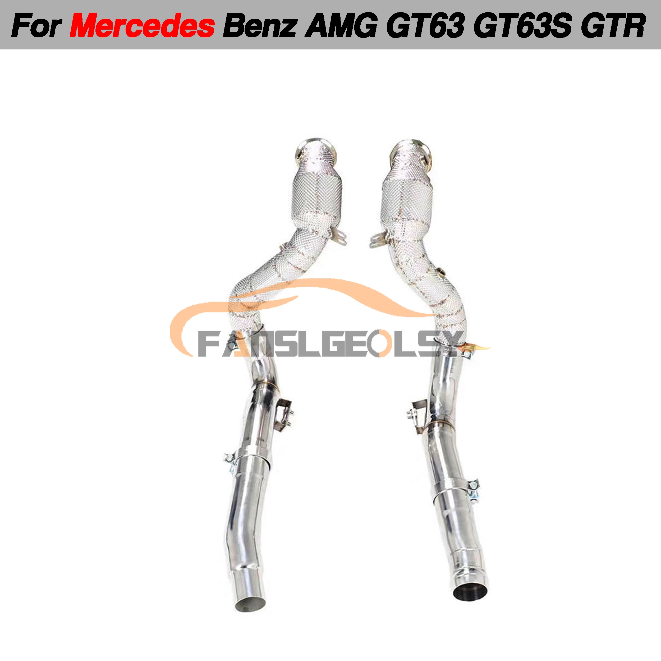 Выхлопная система для Mercedes Benz AMG GT GTC GTS GTR 4 0 T с тепловым щитком и каталитическим