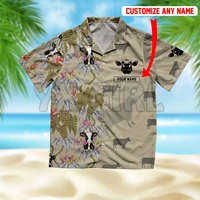 personalized dairy cow hawaii shirt 3d all over printed hawaiian shirt mens for womens harajuku casual shirt unisex