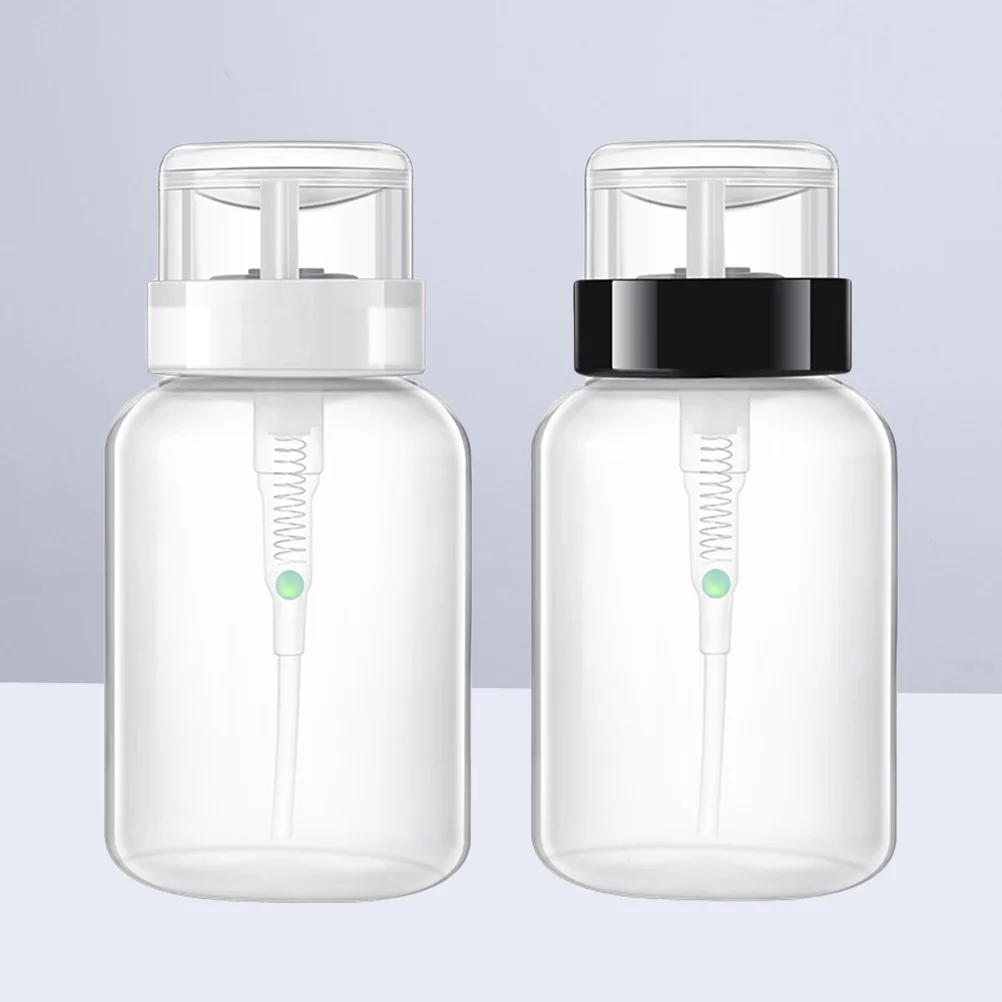 

2PCS 200ml Nail Remover Pump Dispensers Lockable Pump Dispenser Bottle for Nail Makeup Remover