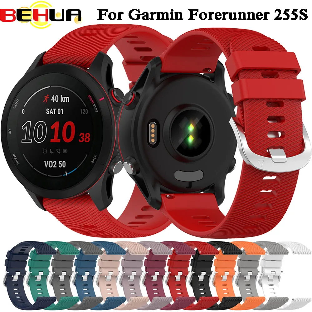 

Ремешок BEHUA 22 мм ремешок для Garmin Forerunner 255 255S 265 силиконовые умные часы спортивные аксессуары для наручных часов Быстросохнущий браслет