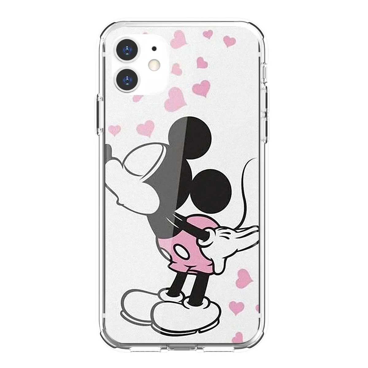 Для iPhone 10 11 12 13 Mini Pro 4S SE 5C 6 6S 7 8 X XR XS Plus Max 2020 Minnie mickey couples I love you disney чехлы для