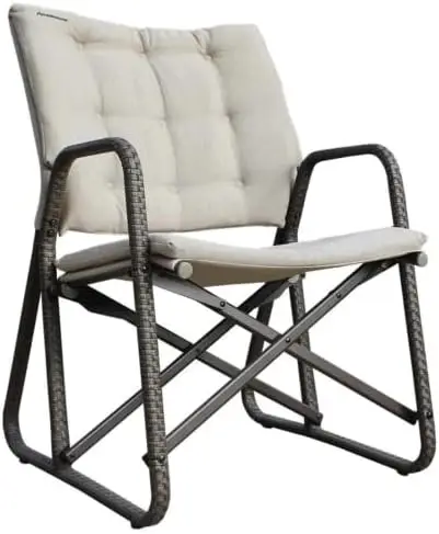 

Chair, Portable Folding Outdoor Chair with Lumbar Support, Great for Patio Furniture, Balcony, Camping, and Lawn, Single