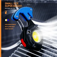 mini portable usb rechargeableflash saferock climbing lighting key chain flashlight self rescue camping households waterproof