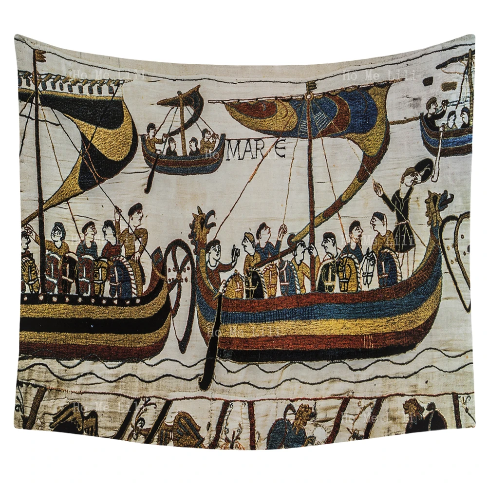 Embarkation Of The Normans William The Conqueror Conquered England Historical Tapestry By Ho Me Lili For Livingroom Decor