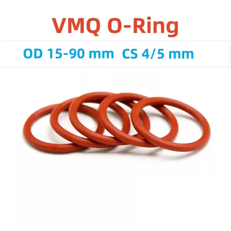 

Красные силиконовые уплотнительные кольца OD 15-90 мм