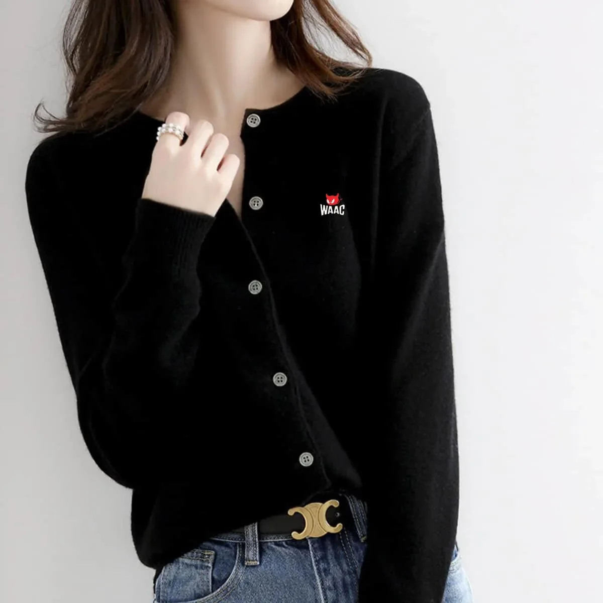 

2023 New Golf Women's Spring/Summer/Autumn Cardigan Sweater Wool Cardigan Casual Fashion Women's Slim Fit Jacket Coat Horse