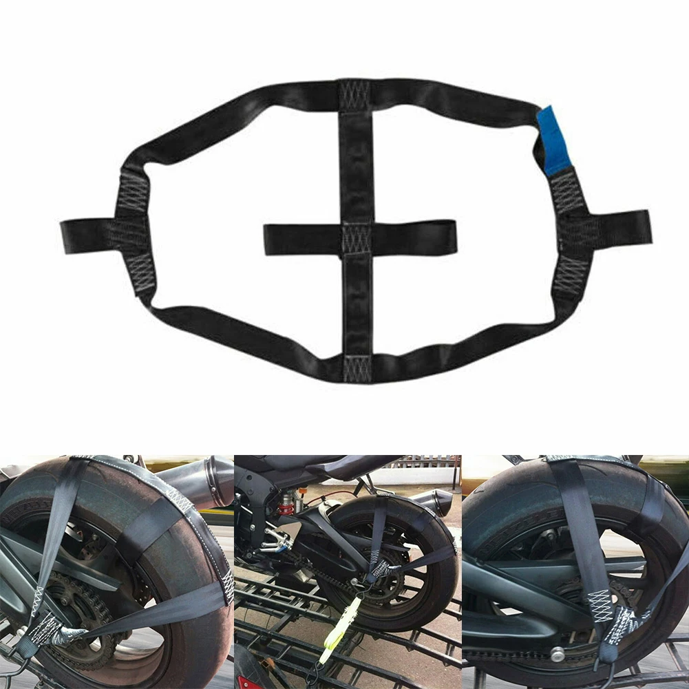 

Motorcycle Safety Cables Rear Wheel Handlebar Transport Bar Tie-Down Strap Motorbike Universal Security Accessories