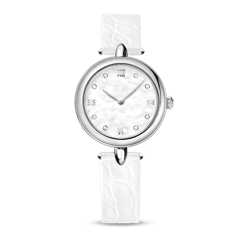 

Saucer Flying Quartz Ladies watch White Leather