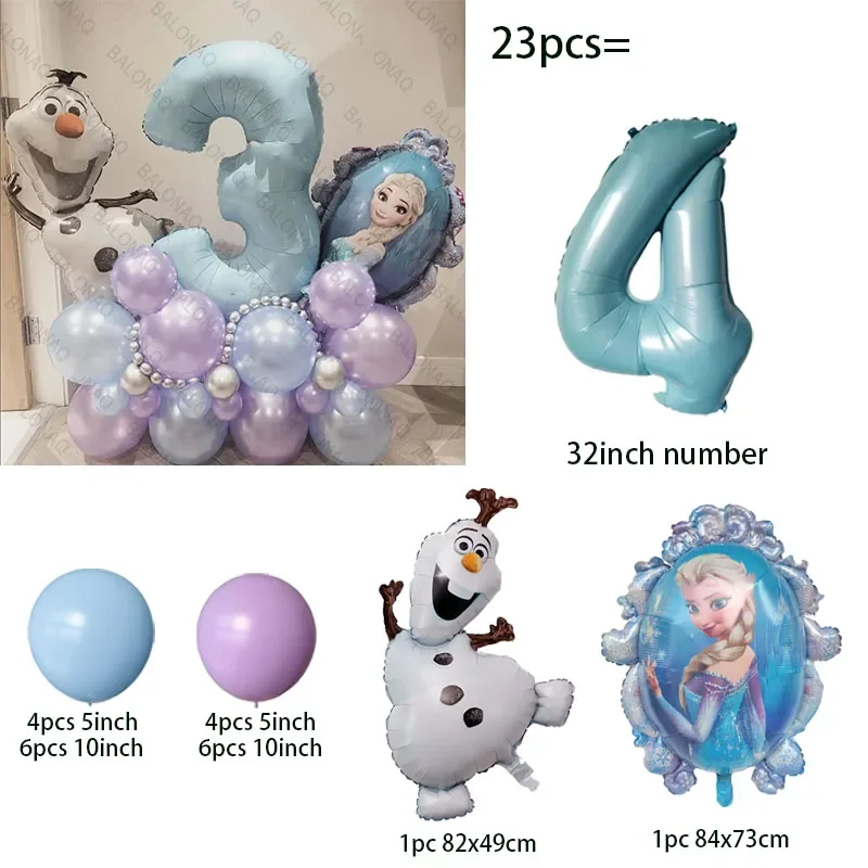 23 шт., набор воздушных шаров для украшения дня рождения на тему «Холодное сердце», фольгированный шар принцессы Эльзы, снеговика, синий металлический латексный шар, украшение владимир евгеньевич голубев два снеговика