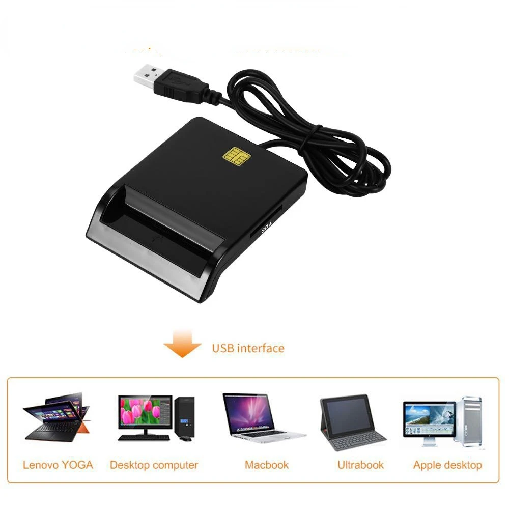 

Считыватель сим-карт для банковских карт IC/ID EMV SD TF MMC Кардридеры стандарта ISO 7816 для Windows 7 8 10 Linux OS