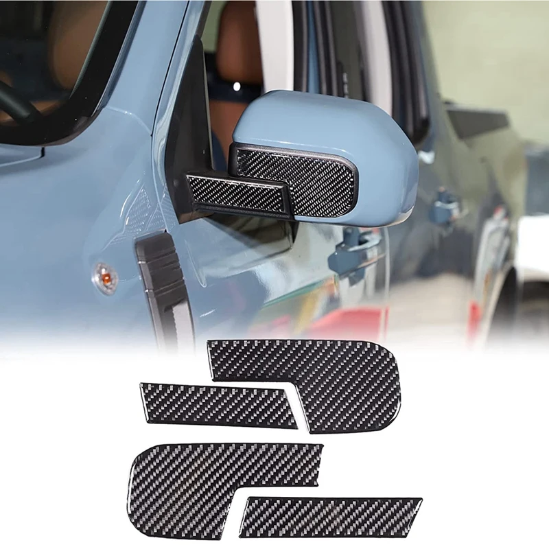 

Rear View Mirror Trim Protector Trim Decal Stickers For Ford Maverick 2022 2023 Spare Parts Accessories Soft Carbon Fiber