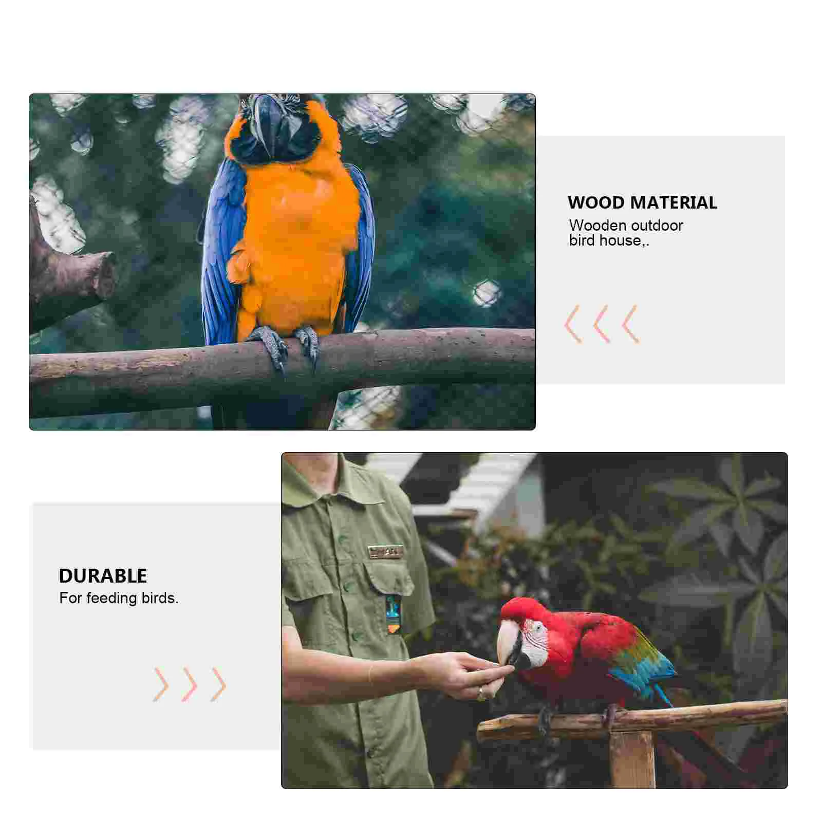 

Деревянная кормушка для птиц, подвесная коробка для кормления, корм для птиц, гнездо, дом, хижина, кровать, принадлежности, птичья клетка