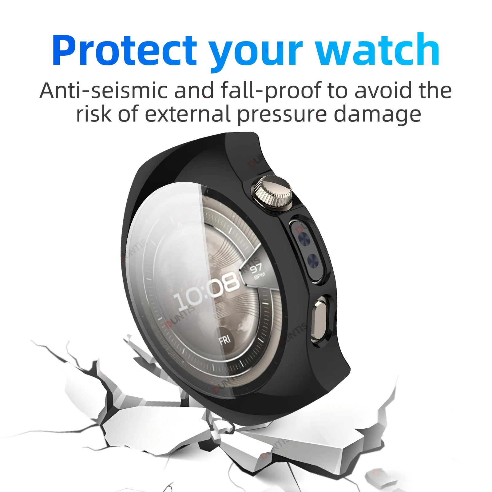 Фото Защитный чехол для экрана для Huawei Watch 5, 42 мм/46 мм, мягкий чехол из ТПУ для лица, универсальный защитный бампер, аксессуары №2