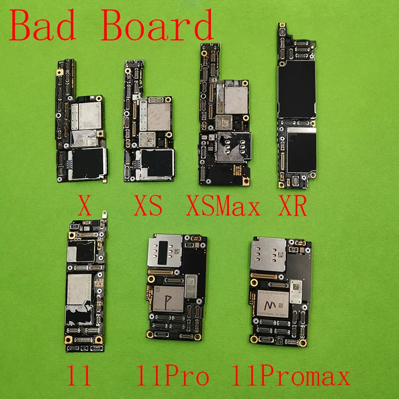 

Damaged Board Bad Motherboard With NAND For iPhone X XR XS 11 12 Pro Max Disassembly Technical Skill Training Maintenance