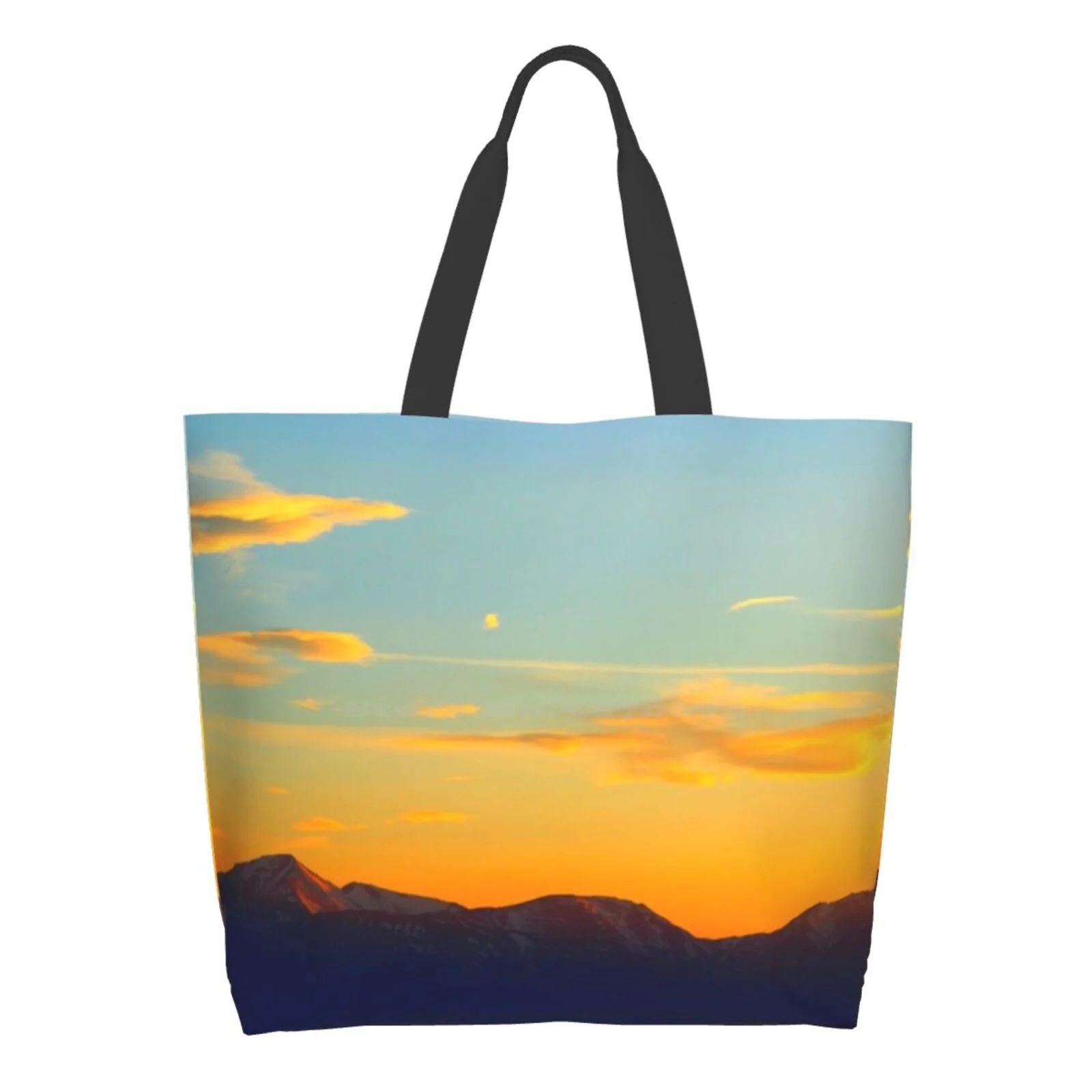 

The Apennines With Snow - Capped Peaks During Sunset Reusable Household Tote Bags Storage Bags Air Background Beautiful Beauty