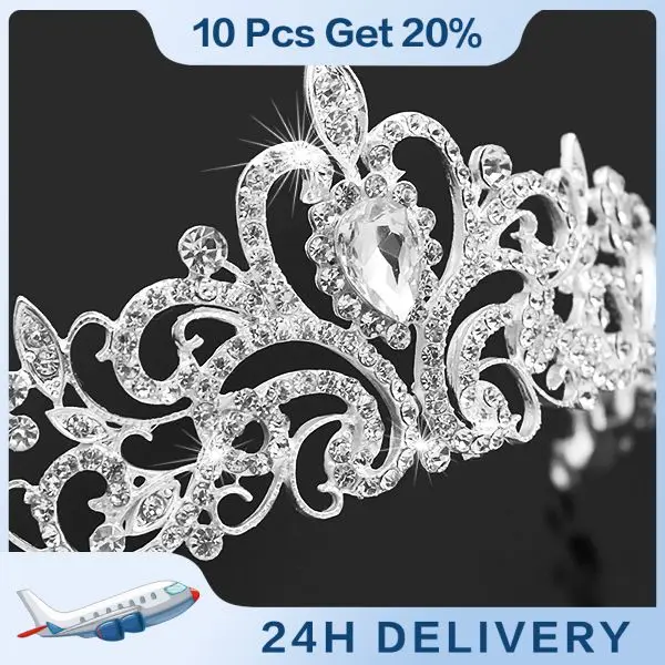 

Headpiece Stunning Gorgeous Silver Bridal Tiara For Wedding Bride Tiara Bride Trendy Fashion Queen Luxurious Beautiful Elegant