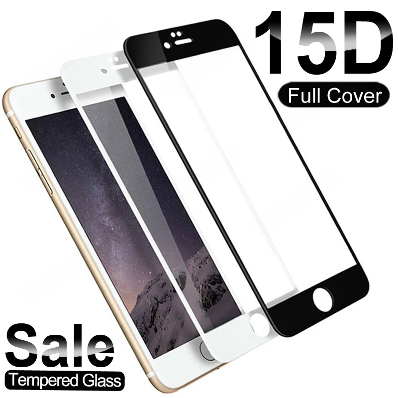 

15D 9H Tempered Glass For iPhone SE 2020 6 6S 7 8 Plus Screen Protector iPhone 12 mini 11 Pro XS Max X XR Protective Glass Film