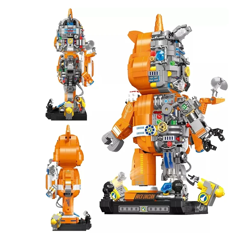

MOC-Mini Astronaut Building Blocks Space Unicorn Pilot Model Creative Decoration Mechanical Exploring Bricks Childs Toys Gifts