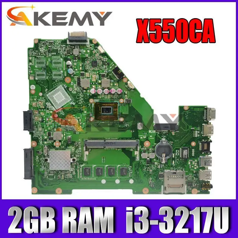 

X550CA Laptop motherboard For Asus X550CA X550CC X550CL R510C Y581C X550C X550 Test original mainboard 2GB RAM i3-3217U cpu