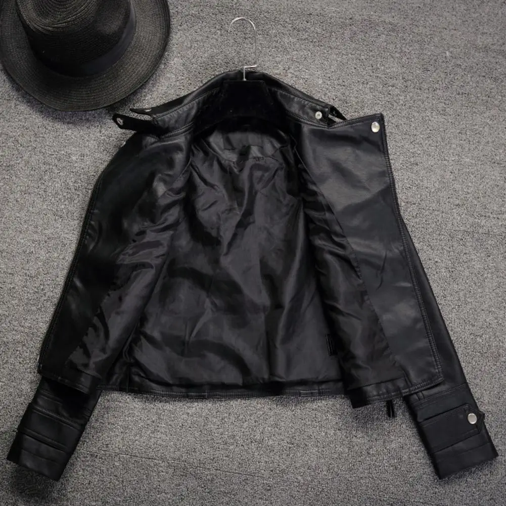 

Ветрозащитное Женское пальто, шикарные женские Мотоциклетные Куртки из искусственной кожи, стильная верхняя одежда с лацканами для весны и осени, элегантная уличная одежда